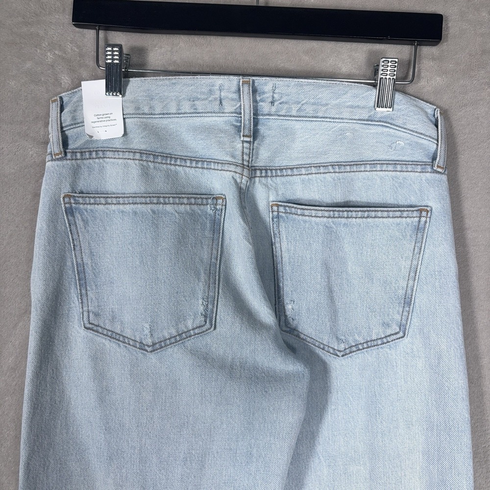 Agolde Low Rise Loose Mid Jeans Womens 26x30 Blue Light Wash Baggy Wide Leg - Picture 7 of 12